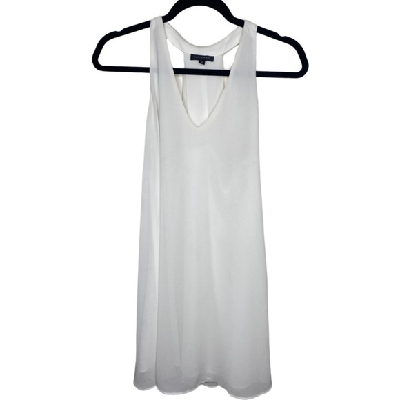 SOLEMIO White Mini Dress with Deep V-neck - Small - Picture 1 of 8